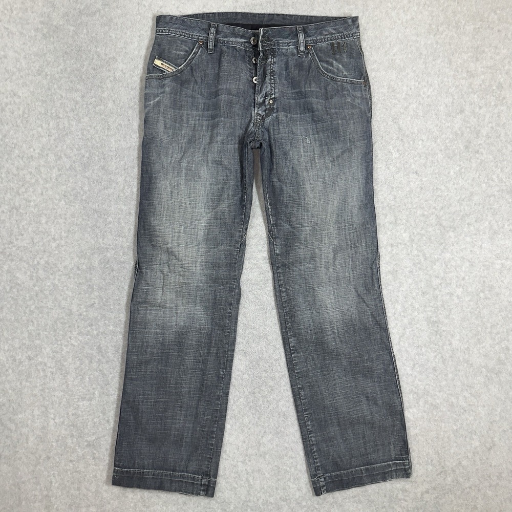 Diesel STRAIGHT LEG‎ Jeans Mens 34x32 Lightweight Summer Denim Button Fly Italy